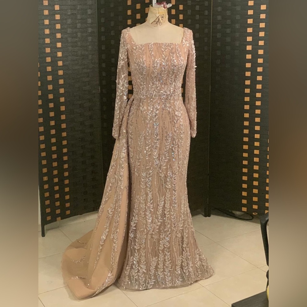 Ahmad couture gown with side skirt